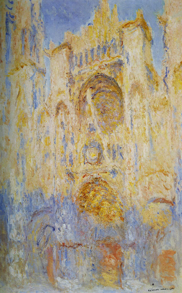 Claude Monet - Rouen Cathedral at the End of the Day, Sunlight Effect