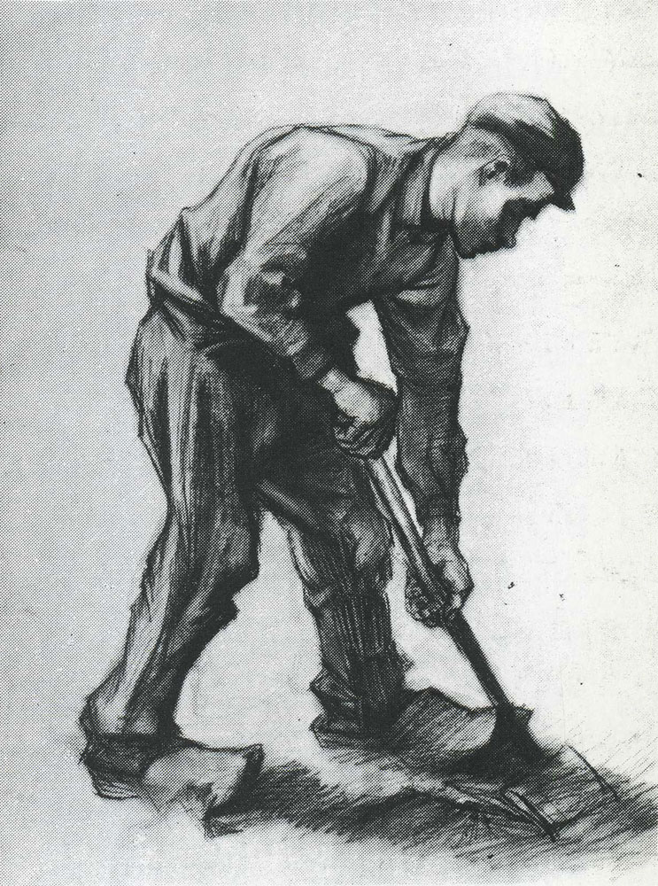 Vincent van Gogh - Peasant Boy, Digging