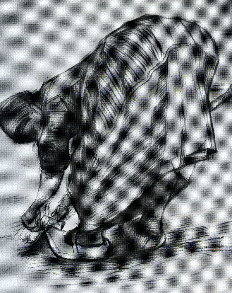 Vincent van Gogh - Peasant Woman, Stooping with Spade