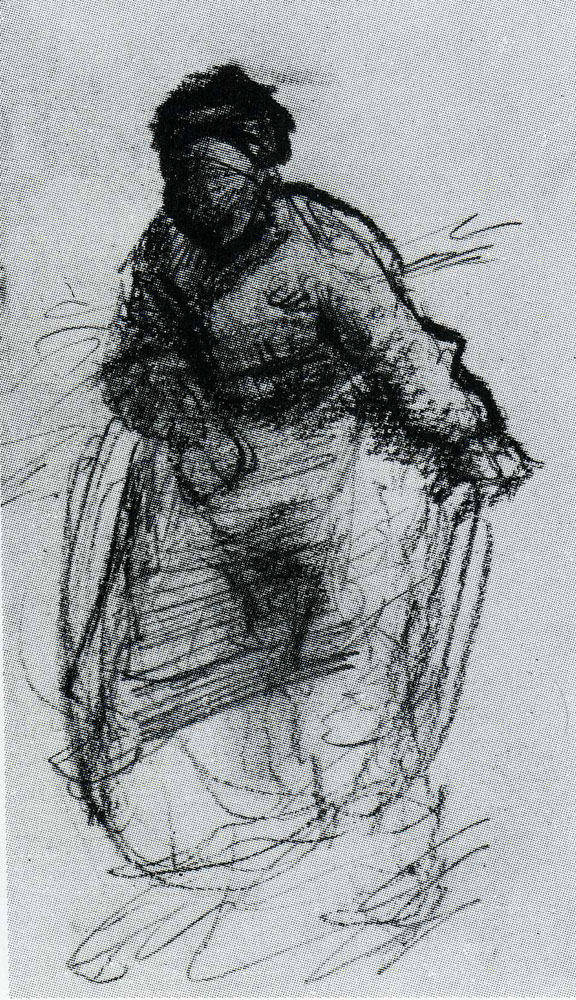Vincent van Gogh - Peasant Woman, Walking