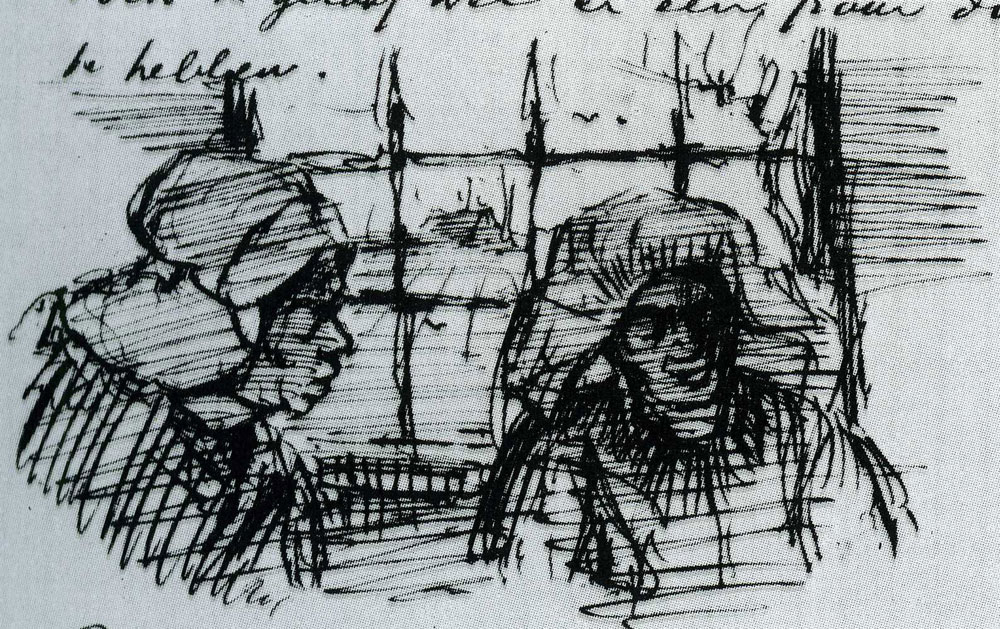 Vincent van Gogh - Peasant Woman, Seen against the Window, Two Heads