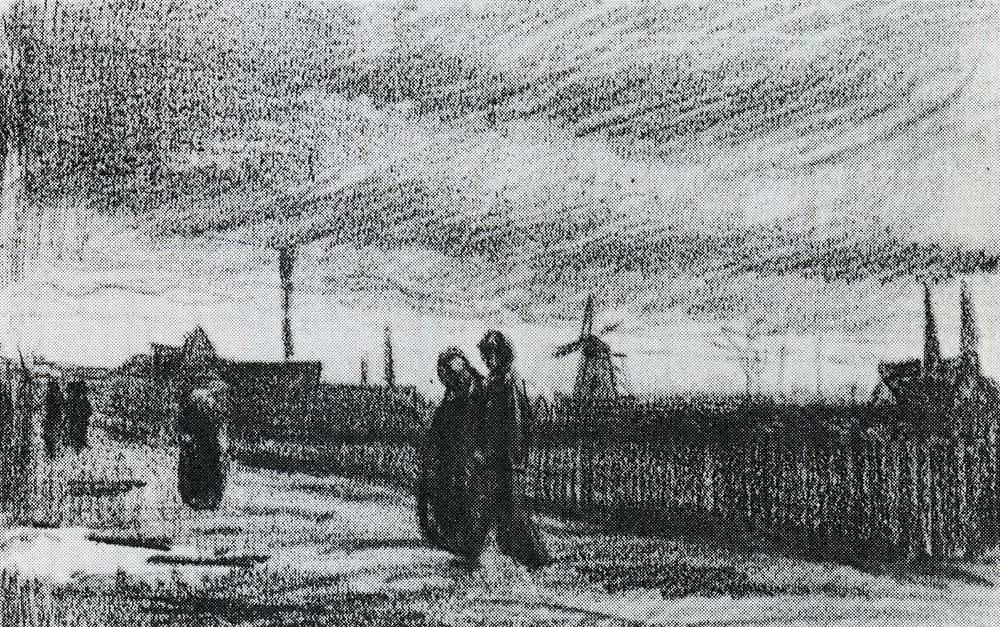 Vincent van Gogh - People Walking in Eindhoven