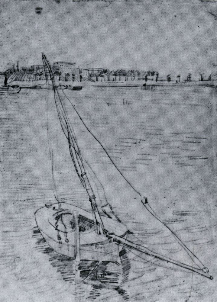 Vincent van Gogh - Sailboat on a River