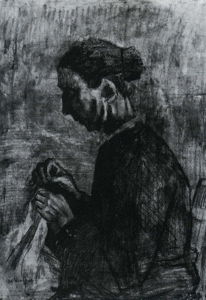 Vincent van Gogh - Sien, Sewing, Half-FIgure