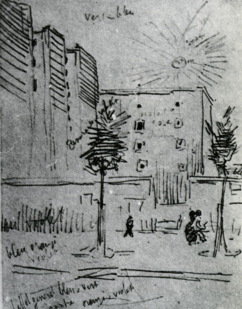 Vincent van Gogh - Sketch for a Painting of Blocks of Houses