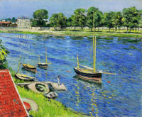 Gustave Caillebotte The Seine at Argenteuil; Boats at Anchor