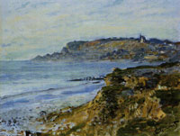 Claude Monet The Cliff at Sainte-Adresse