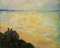 Claude Monet The Hut at Trouville, Low Tide