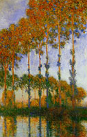 Claude Monet Poplars on the Banks of the River Epte, Evening Effect