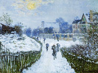 Claude Monet Snow Effect, Argenteuil (Boulevard Saint-Denis)