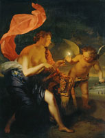 Godfried Schalcken Venus Taking an arrow from Amor