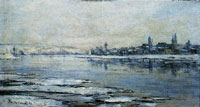 Claude Monet Breakup of Ice at Lavacourt