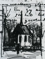 Vincent van Gogh Church in Nuenen, with One Figure