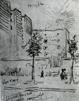 Vincent van Gogh Sketch for a Painting of Blocks of Houses