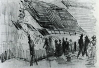 Vincent van Gogh Street with Figures (Market Scene?)
