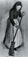 Vincent van Gogh Woman with a Broom