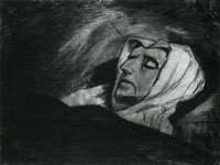 Vincent van Gogh Woman on her Deathbed, Head
