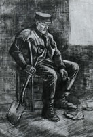 Vincent van Gogh Workman with Spade, Sitting near the Window