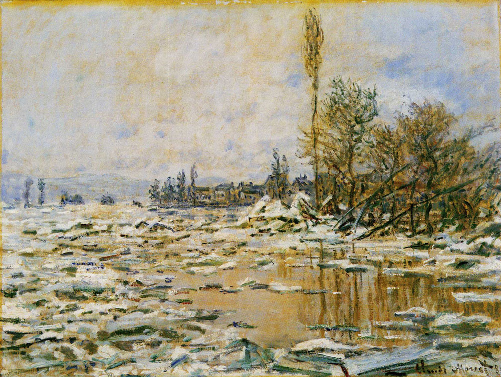 Claude Monet - Breakup of Ice, Grey Weather
