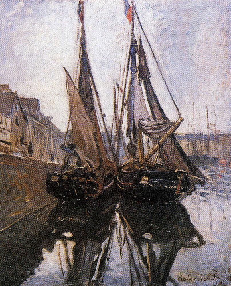 Claude Monet - Fishing Boats at Honfleur