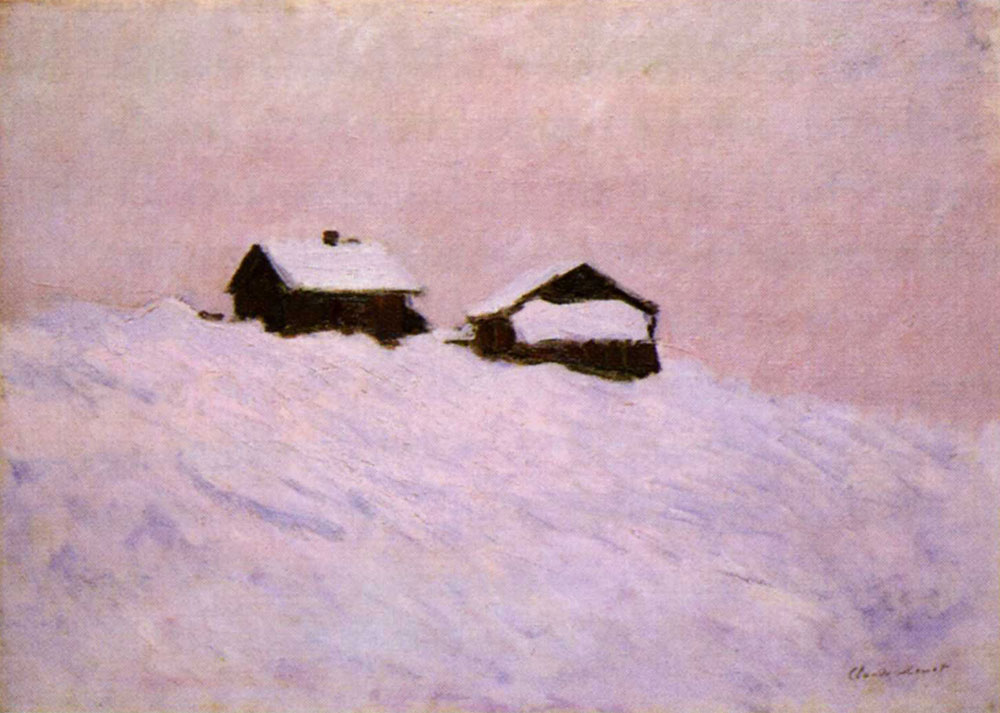 Claude Monet - The Houses in the Snow, Norway