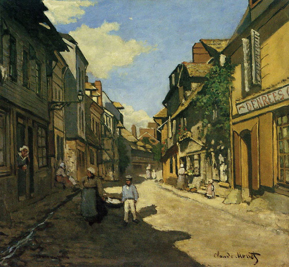 Claude Monet - La Rue de La Bavolle at Honfleur