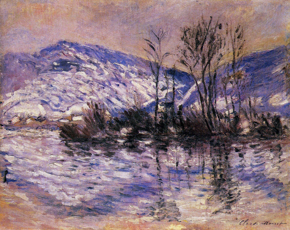 Claude Monet - The Seine at Port-Villez, Snow Effect