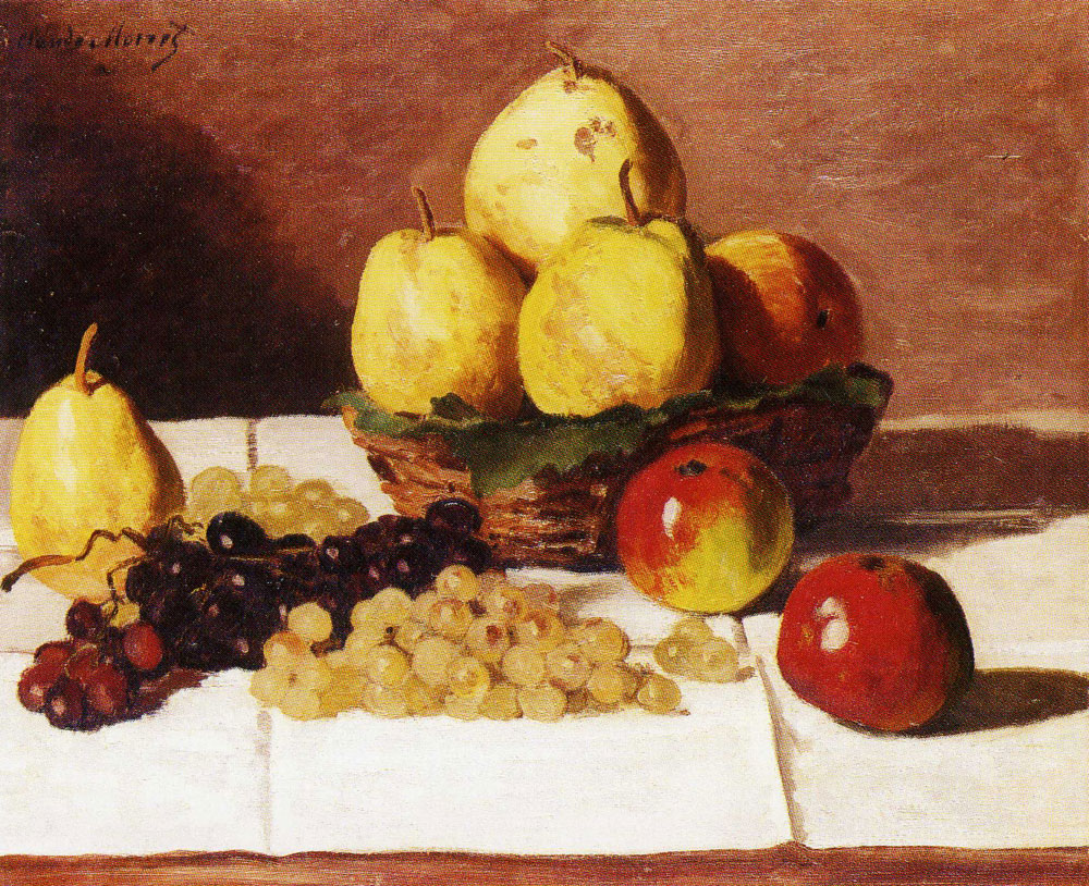 Claude Monet - Still Life with Pears and Grapes