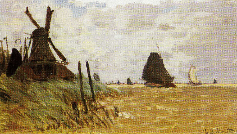 Claude Monet - Windmill near Zaandam