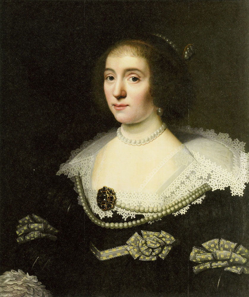 Copy after Michiel Jansz. Mierevelt - Portrait of Amalia van Solms