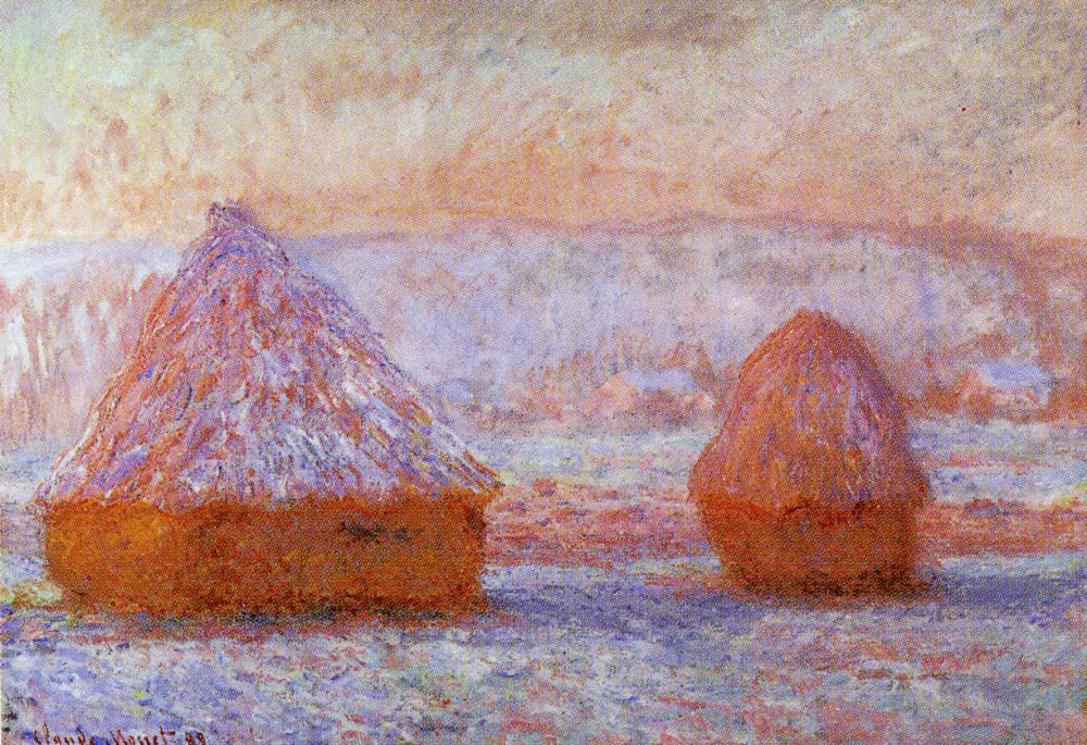 Claude Monet - Grainstacks at Giverny, Morning Effect