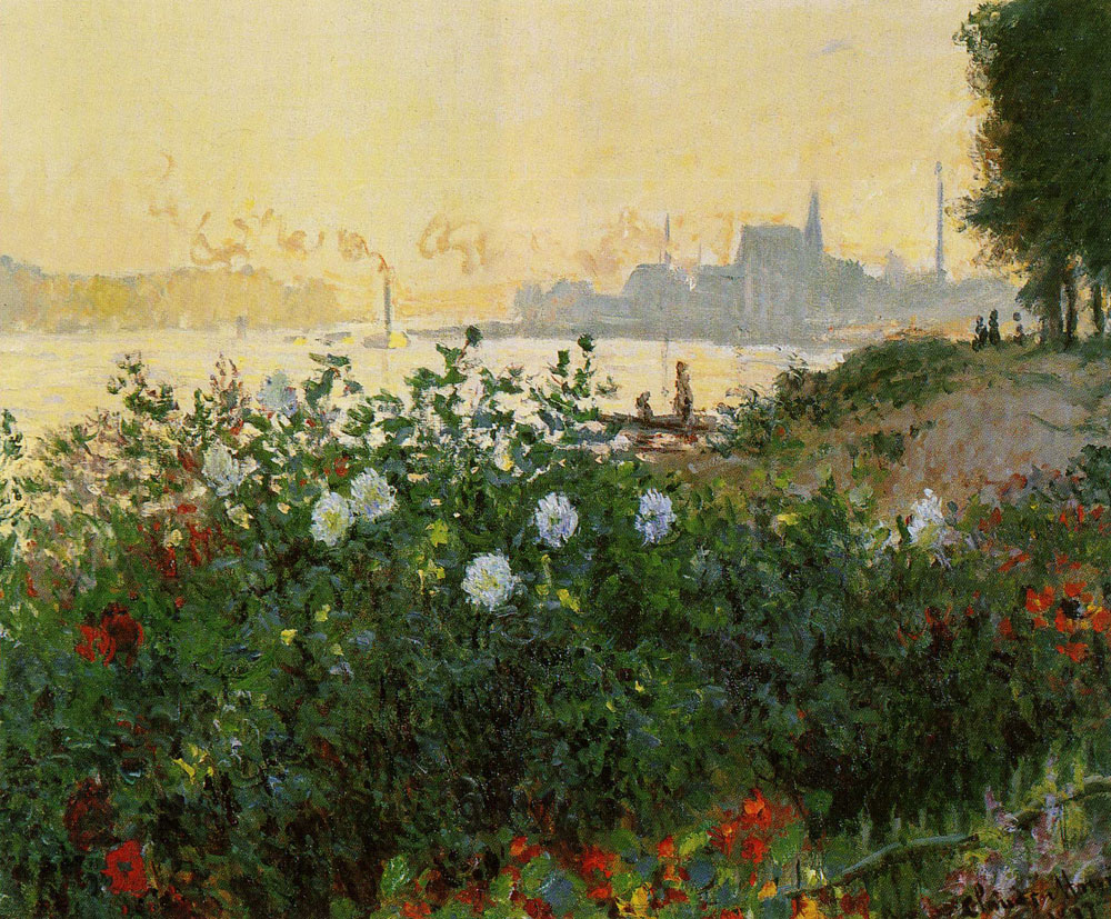 Claude Monet - Flowered Riverbank, Argenteuil