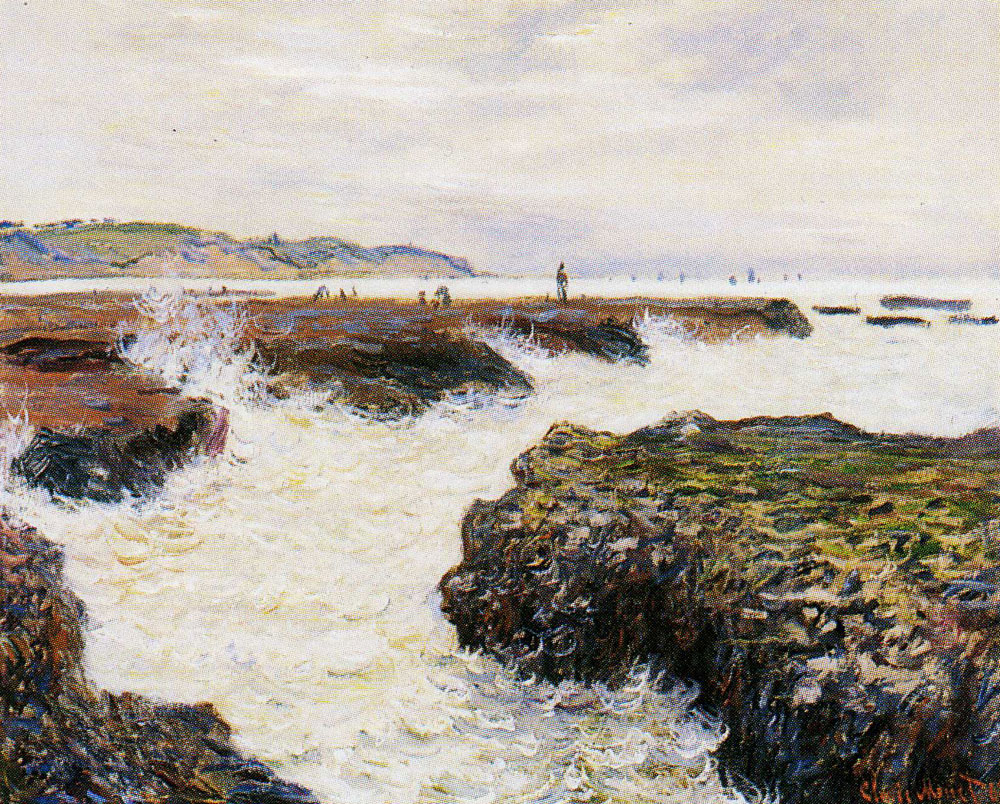 Claude Monet - Rocks at Low Tide, Pourville