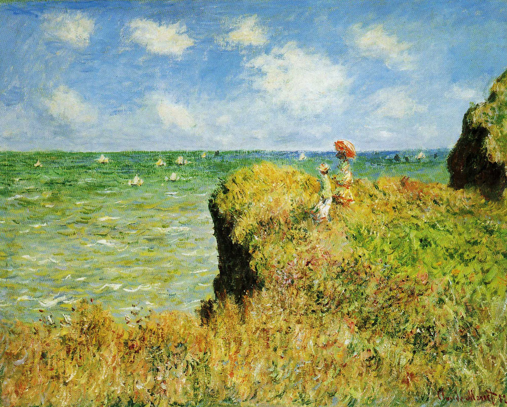 Claude Monet - Walk on the Cliff at Pourville