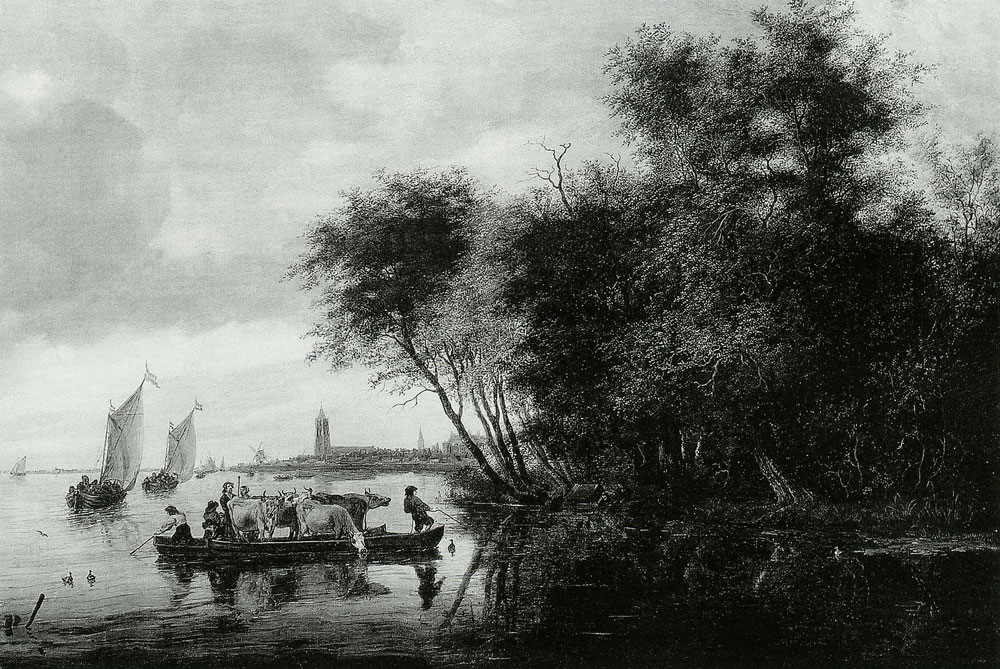 Salomon van Ruysdael - River Landscape with Fairy