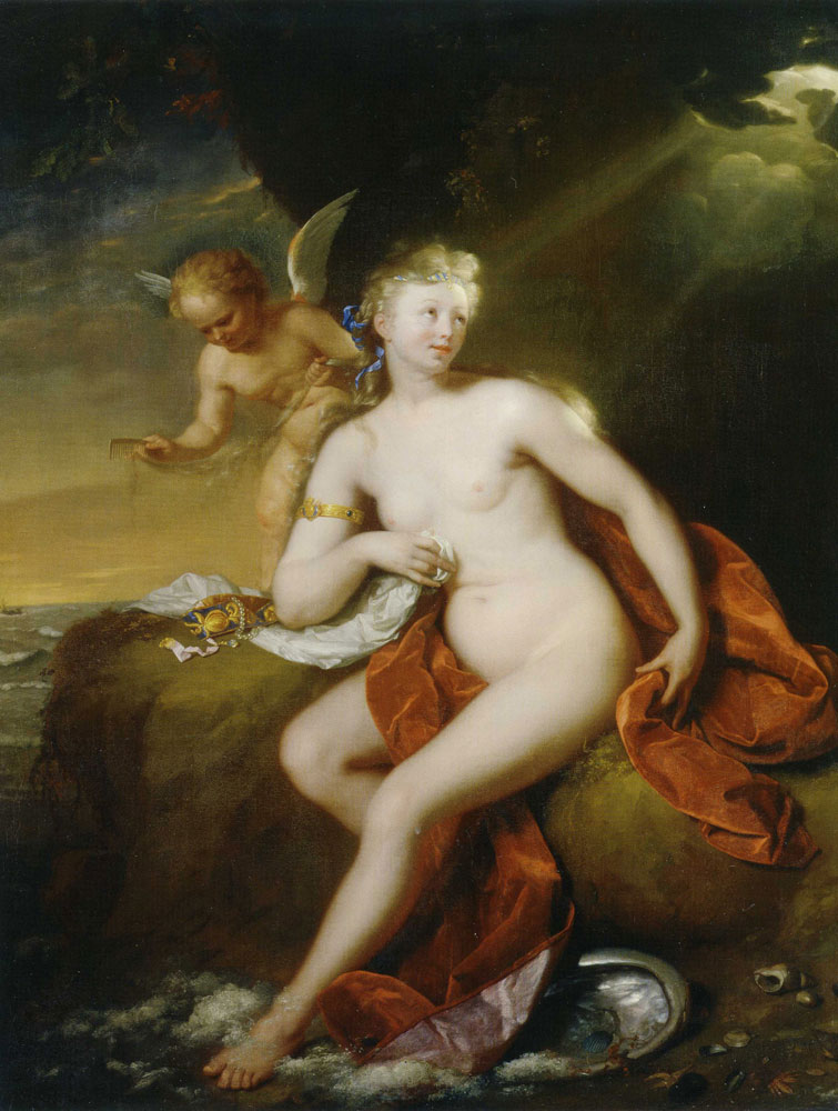 Godfried Schalcken - Venus and Amor at Dawn