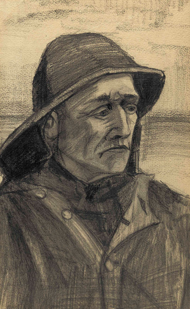 Vincent van Gogh - Fisherman with Sou'wester, Head