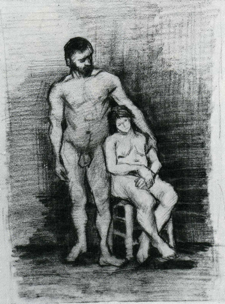 Vincent van Gogh - Male Nude, Standing, and Female Nude, Sitting
