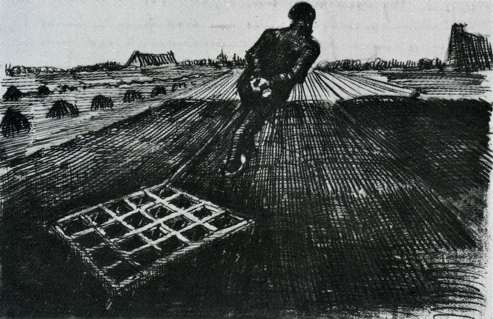 Vincent van Gogh - Man Pulling a Harrow