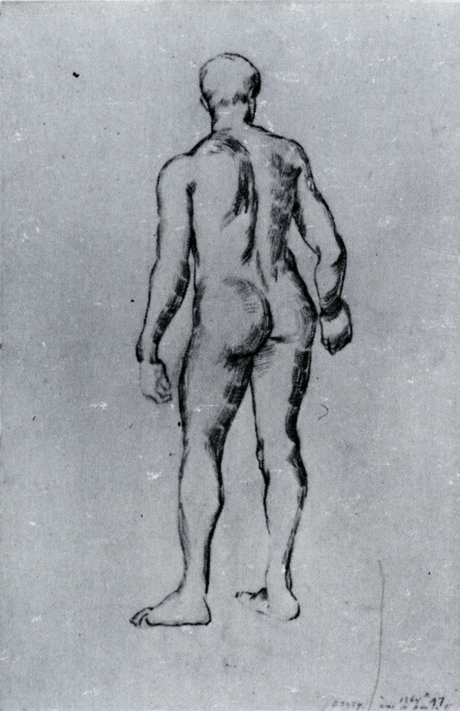 Vincent van Gogh - Nude Young Man, Standing. Seen from the Back