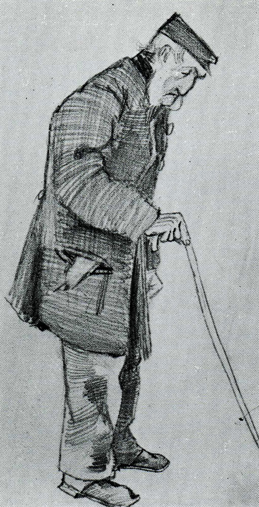 Vincent van Gogh - Orphan Man with Cap and Walking Stick