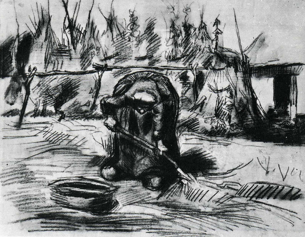 Vincent van Gogh - Peasant Woman, Digging