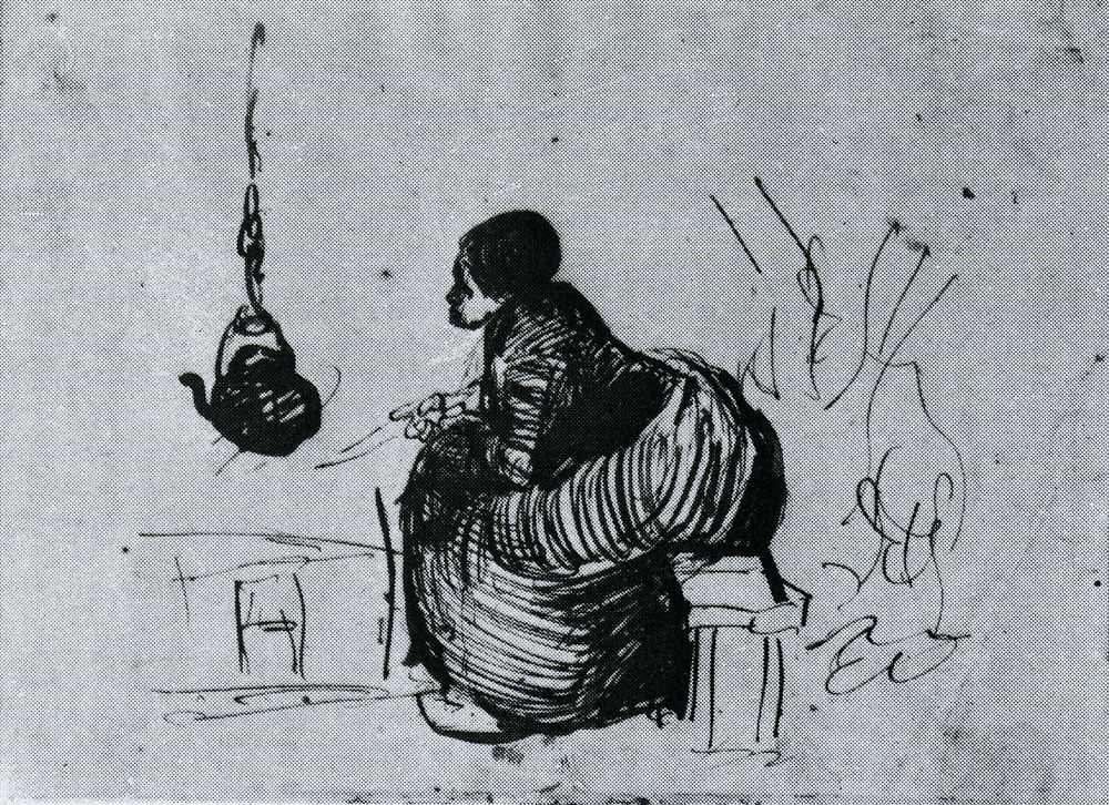 Vincent van Gogh - Peasant Woman, Sitting by the Fire
