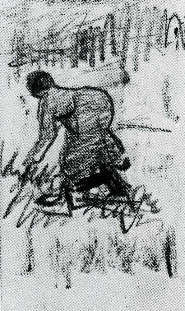 Vincent van Gogh - Peasant Woman, Stooping to the Left