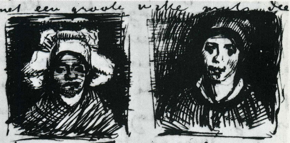 Vincent van Gogh - Peasant Woman, Two Heads