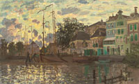 Claude Monet The Dam at Zaandam in the Evening