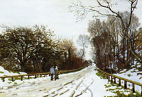 Claude Monet Road by Saint-Siméon Farm, Snow Effect