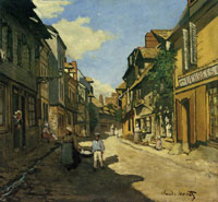 Claude Monet La Rue de La Bavolle at Honfleur
