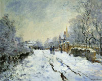 Claude Monet Snowy Street at Argenteuil