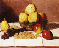 Claude Monet Still Life with Pears and Grapes